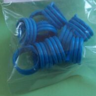 Poultry Leg rings - 16 mm spiral blue - pk 10