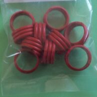 Poultry Leg rings - 16 mm spiral red - pk 10