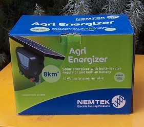 Agri Solar 8km Energizer with built-in Lithium Battery