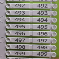 Wing Tag Roxan Easytag White (singe numbered tag)